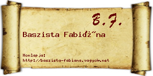 Baszista Fabiána névjegykártya